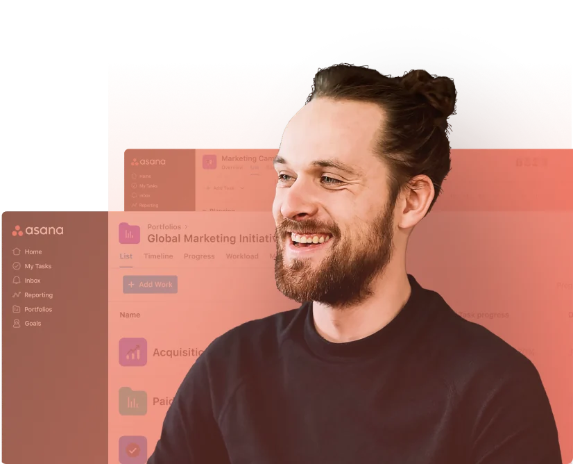 Asana project views alongside a Remote Sensei consultant